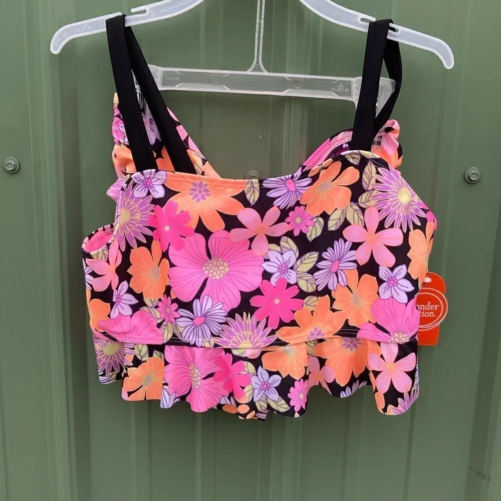 Girls Flounce Bikini & Tankini Bathing Suit Swimsuit 2-Pack Size L 10/12 Plus